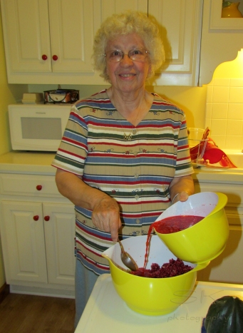 My dear Mother, a guest in my kitchen this year for Thanksgiving.